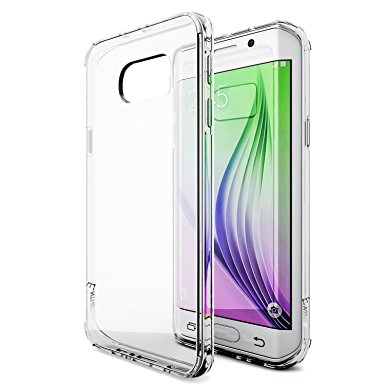 Galaxy S6 Edge Plus Case, Enther® [Ultimate Cushion]Galaxy S6 Edge Plus Case Clear Slim Scratch / Dust Proof Hybrid Transparent Case with Shock Absorb Trim Bumper