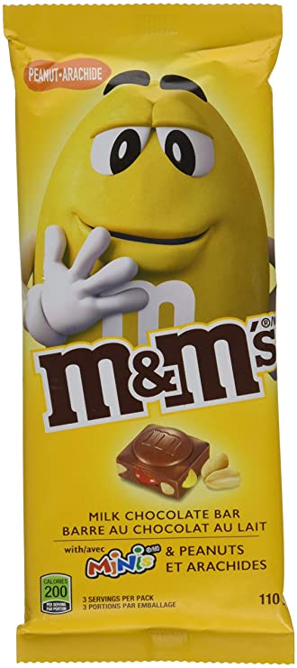 M&M's Minis and Peanuts Milk Chocolate Bar, 110g