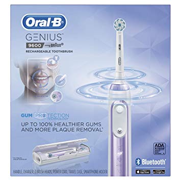 Oral-B 9600 Electric Toothbrush, 3 Brush Heads, Powered by Braun, Orchid Purple