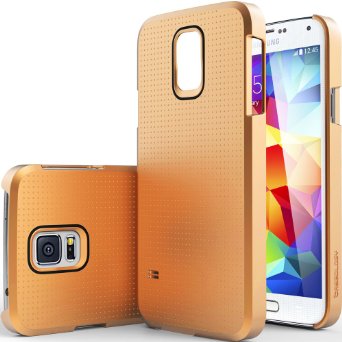 Galaxy S5 Case, Caseology® [Ultra Slim Series] Protective Hard Snap-on Case [Copper Gold] [Armor Plate] for Samsung Galaxy S5 - Copper Gold