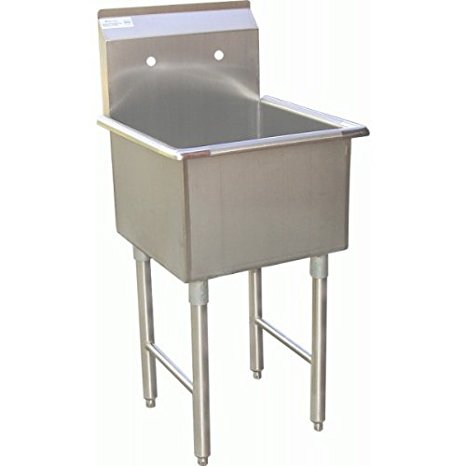 DuraSteel Stainless Steel Utility 1 Compartment Preperation Sink 24"x 24" SH24241P NSF