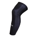 VIPER Compression Knee Sleeve Leg Support Full Length - TruCore 3-Layer Wicking Non Slip Inner Bands - Basketball Running Weight Lifting Crossfit Arthritis SINGLE