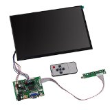 Tontec 101 Inches High Resolution 1280x800 IPS Raspberry Pi Screen Display LCD TFT Monitor with Remote Driver Control Board 2AV including Triggered Automatic Switching for Backup Camera HDMI and VGA Inputs