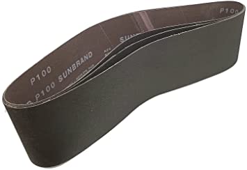 Sungold Abrasives 35196 Premium Industrial X-Weight Aluminum Oxide Assorted Grit Sanding Belts (4 Belts/Pack), 6"X48"