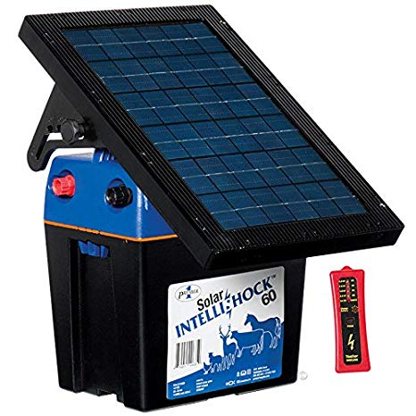 Premier Solar IntelliShock 60 Fence Energizer Kit - Includes 5-Light Wireless Fence Tester