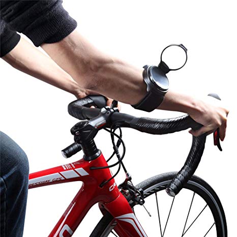 ICOCOPRO Bike Rear View Mirror-Slim Fit, Rotatable & Collapsible Mirror Bike Backeye Adjustable Armband Wrist Wear Bike Mirror for Safety Rear View Biking Accessories
