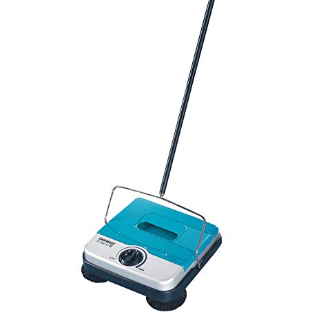 Leifheit Rotaro S Deluxe Floor Sweeper with Side Sweeping Brushes, Multi-Colour