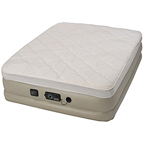 Serta Natural Raised Queen-Size Pillow Top Airbed with NeverFlat AC Pump