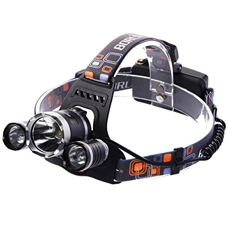 XCSOURCE® 5000 Lumen LM LED Bicycle HeadLight HeadLamp 3 X CREE XM-L XML T6 Bike Light   USB Cable Battery Camping Fishing Hiking LD273