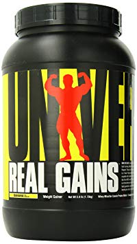 Real Gains Weight Gainer with Complex Carbs and Whey-Micellar Casein Protein Matrix Banana 3.8#