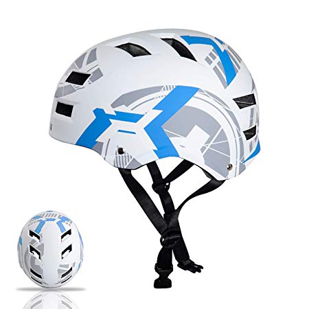 Automoness Skateboard Helmet,Adjustable Helmet for BMX Cycling, Bike Protective Helmet CE Certified for Adult/Youth/Kids