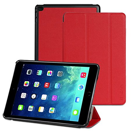 iPad Air 2 Smart Cover - VENA [vCover] Slim Leather Auto Sleep / Wake Hard Shell Case for Apple iPad Air 2 (2014) - Red
