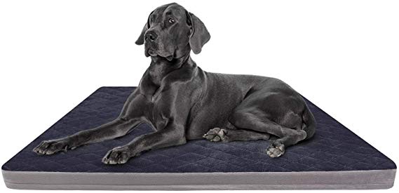Large Dog Bed Crate Pad Mat Orthopedic Foam Pet Beds Anti Slip Sleeping Mattress with Washable Removeble Cover