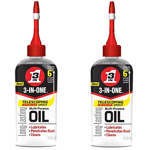 3-IN-ONE Multi-Purpose Oil with Telescoping Marksman Spout, 4 OZ (2 - Pack)