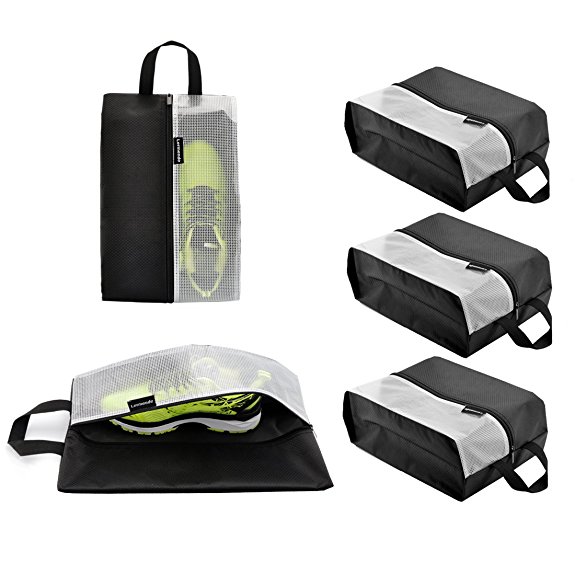 Lermende Travel Shoe Bags Waterproof Nylon Organizer Storage Tote Bags - 5pcs/Pack
