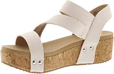 Volatile Womens Biloxi Casual Sandals Casual Low Heel 1-2" - Off White