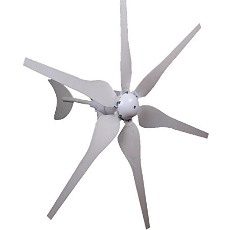 Mophorn Wind Generator 300W DC 12V Wind Turbine High Efficiency Wind Turbine Generator Kit 6 Blades Wind Energy 3 Phase Hyacinth