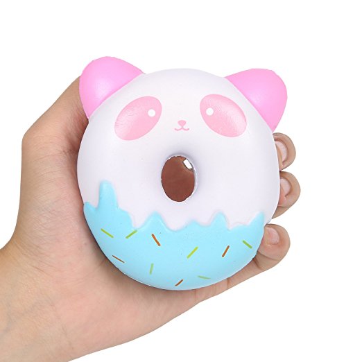 Aolige Jumbo Squishies Cute Panda Donuts Kawaii Cream Scented Very Squishies Slow Rising Decompression Squeeze Kids Simulation Toys