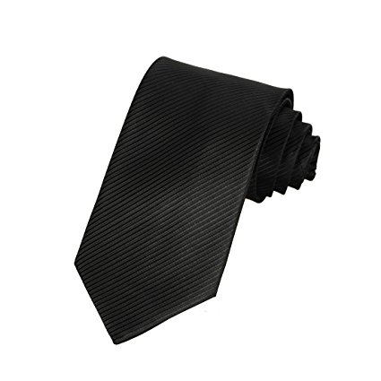 KissTies Mens Solid Color Tie Striped Necktie   Gift Box