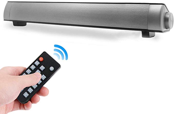 Sound Bar TV, Wired and Wireless Sound Bar Speaker for Home Theater TV PC Smartphones Tablets with Remote Control