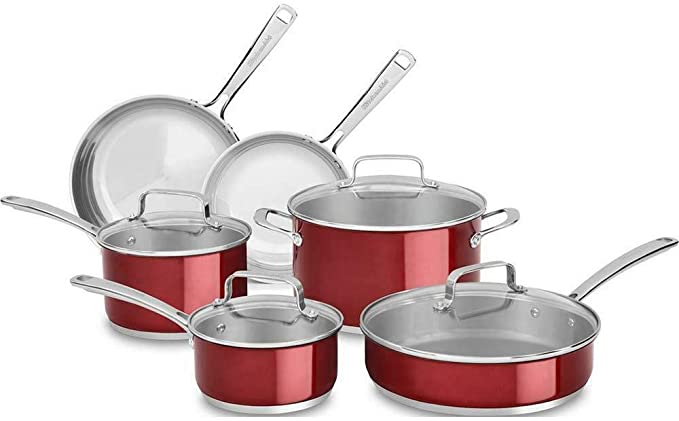 KitchenAid Cookware SS 10pc Candy Apple