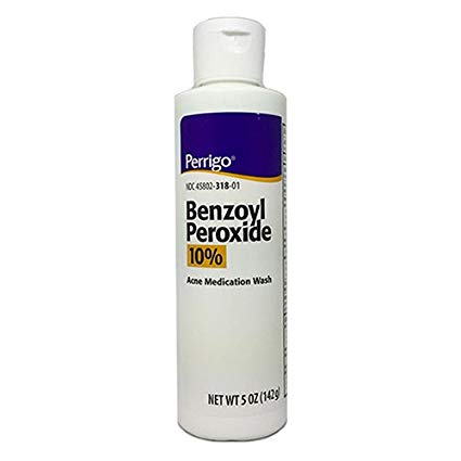 Perrigo 10% Benzoyl Peroxide Acne Medication Face Wash 5oz (Quantity 1)