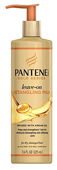 Pantene Gold Series Leave-In Detangling Milk 7.6 Ounce (225ml) (3 Pack)