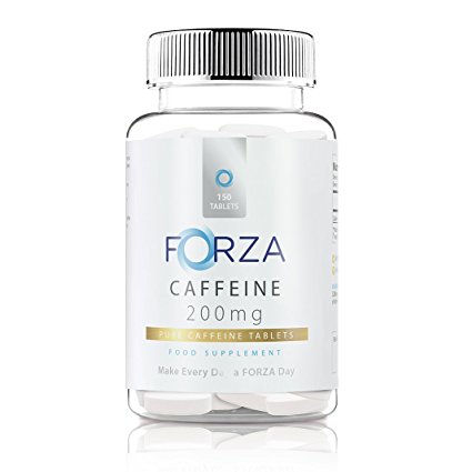 FORZA Caffeine Tablets - Pure Caffeine Energy Tablets - Strong Caffeine Pills For Energy Boost & Alertness - 150 Tablets