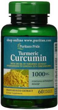 Puritans Pride Turmeric Curcumin 1000 mg-60 Capsules