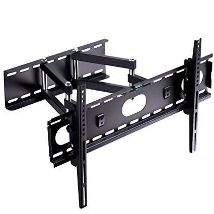 Suptek Full Motion Articulating TV Wall Mount Bracket for most 32-60 inch LED, LCD, and Plasma Flat Screen TVs / VESA up to 600 x 400/ Super-strength Load Capacity- Free Bubble Level MA5073