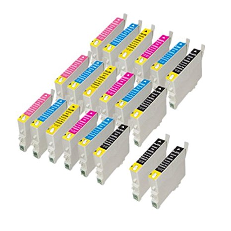 20 Epson Compatible Ink Cartridges for Epson Stylus Photo Printers, 5x T0801, 3x T0802, 3x T0803, 3x T0804, 3x T0805, 3x T0806