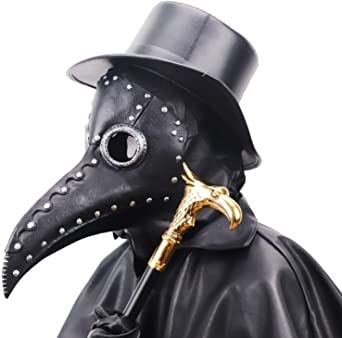 NECHARI Steampunk Plague Doctor Bird Beak Mask Plague DR Halloween Costume Masquerade Masks