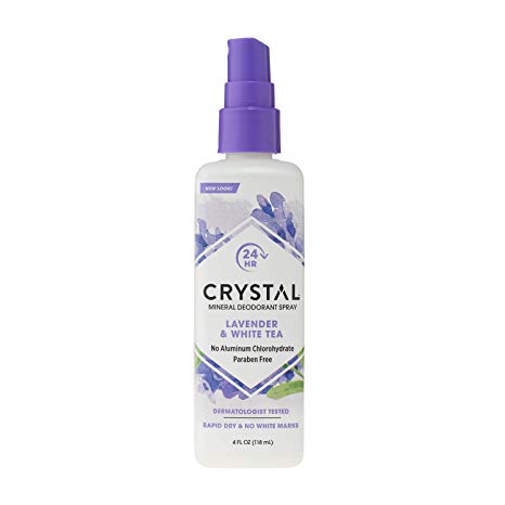 Crystal Mineral Deodorant Spray, Lavender & White Tea, 4.0 oz (Pack of 12)