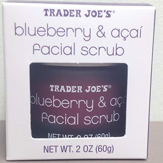 Trader Joe's Blueberry and Acai Facial Scrub, 2 Oz Jar