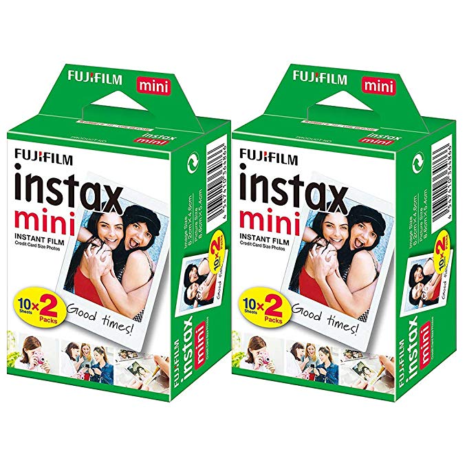 Fujifilm Instax Mini Instant Film - 40 Sheets (2 Packs 20 Film Sheets)