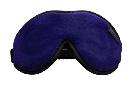 Dream Essentials® Escape™ Luxury Sleep Mask with Eye Cavities, Free Earplugs and Carry Pouch (Navy)