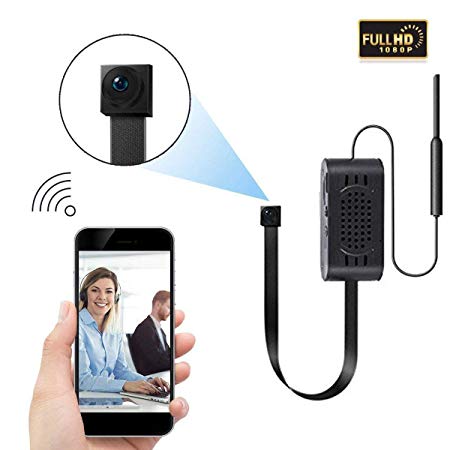 WiFi Hidden Camera, HD 1080P Spy Camera Mini Wireless Small Security Cam with Motion Detection Alarm Remote Home Nanny Cam for iPhone/Android Phone/Ipad/Pc