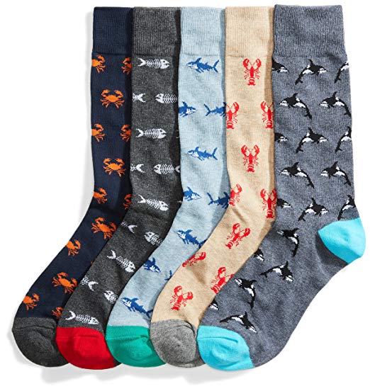 Goodthreads Men's 5-Pack Patterned Socks