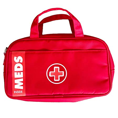 AllerMates MyMeds Medicine Bag for Allergy and Asthma Medicine"Red Meds"