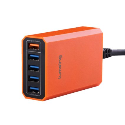 Lumsing Quick Charge 2.0 40W Multi-Port USB Desktop Charging Station Dock for SmartPhones Orange