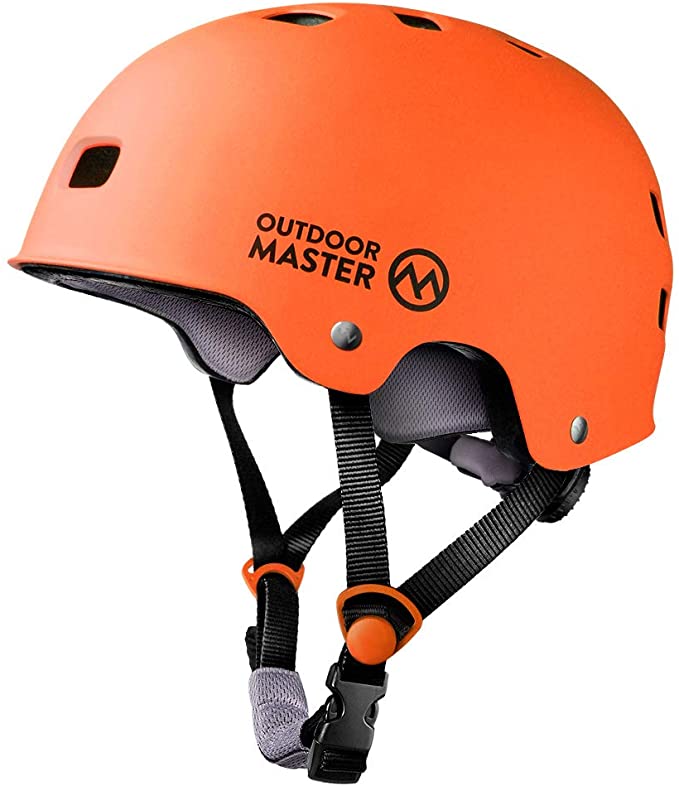 OutdoorMaster Skateboard Cycling Helmet - ASTM & CPSC Certified Two Removable Liners Ventilation Multi-Sport Scooter Roller Skate Inline Skating Rollerblading for Kids, Youth & Adults