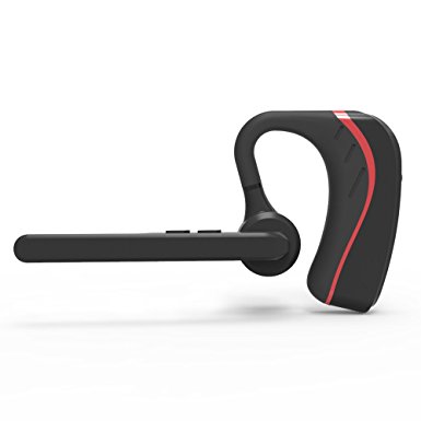 Bluetooth Headset Wireless Bluetooth Headphones In Ear Earpiece Earbuds v4.1 for Cell Phone w/Mic Noise Cancelling 9 Hrs for Business/Office/Driving/iPhone/Android(Red)