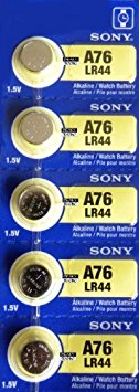 5 Pack Sony LR44 - A76 - AG13 Alkaline Button Cell Battery