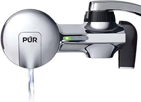 PUR Plus Faucet Mount Water Filtration System with Bluetooth, Chrome – Horizontal Faucet Mount for Crisp, Refreshing Water, PFM800HX