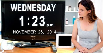 HDMI Version - Memory Loss Digital Calendar Day Clock / with no confusing abbreviations (Monitor not Included)