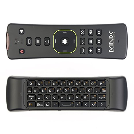 MINIX NEO A2 Lite 2.4GHz Wireless QWERTY Keyboard Wireless Mouse TV BOX Remote Control For MINIX NEO Series TV BOX /HTPC /Amazon Fire TV/Samsung TV /Android TV Box /PC Media player /Gyroscope Games(On MINIX NEO) [By Authorized Dealer Also Popular]