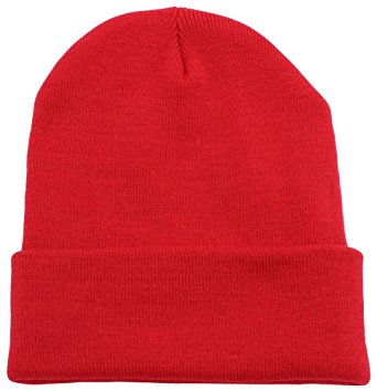 Top Level Beanie For Women and Men Unisex Cuffed Plain Skull toboggan Knit Hat and Cap