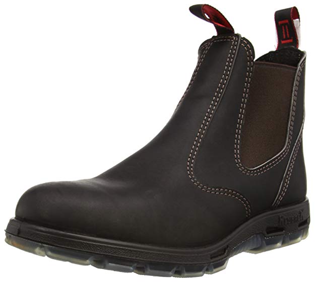 RedbacK Men's Bobcat UBOK Dark Brown Elastic Sided Soft Toe Leather Work Boot