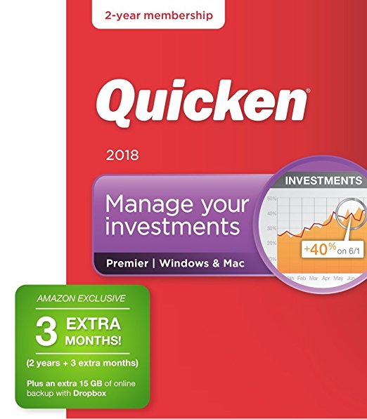 Quicken Premier 2018  – Personal Finance & Budgeting Software [Amazon Exclusive 27-month membership]