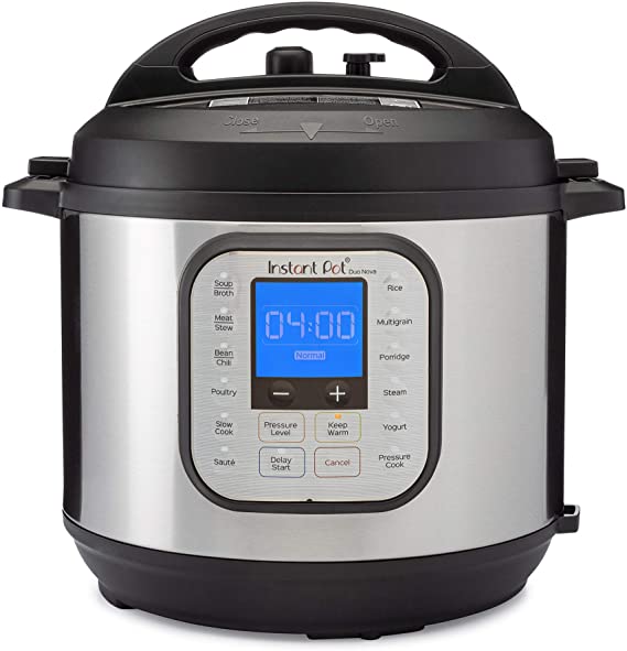 Instant Pot Duo Nova Electric Pressure Cooker. 7-in-1 Smart Cooker: Pressure Cooker, Slow Cooker, Rice Cooker, Sauté Pan, Yoghurt Maker, Steamer and Food Warmer - 5.7L